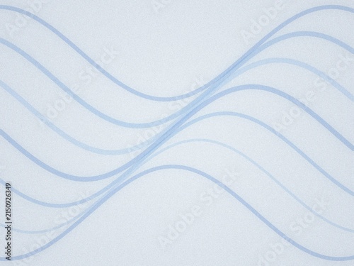 Gentle blue waves flowing across a pale textured background during a serene abstract composition