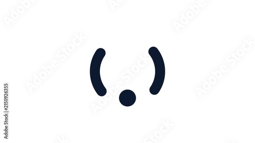 Circular Loading Spinner With Dot Rotating Animation White Background
