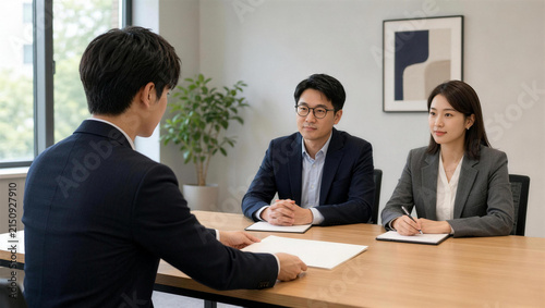 Professional Team Collaborating in Bright Modern Office Workspace
