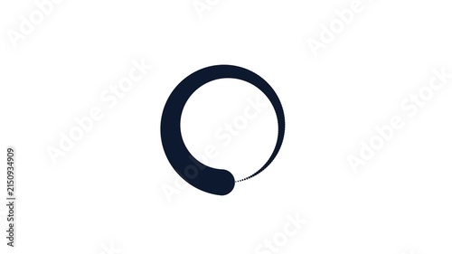Circular Arc Loading Spinner Rotating Progress Animation White Background