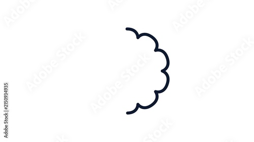 Scalloped Flower Loading Spinner Rotating Animation White Background