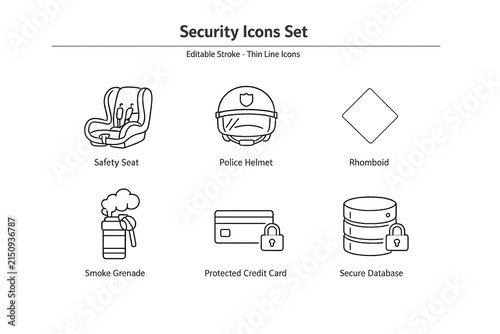 Collection of security related icons.