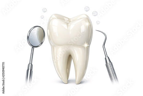 A dental care kit consisting of a toothbrush, flossing tool, and an oral examination mirror. The importance of maintaining good oral hygiene is highlighted in this image.