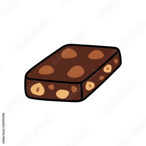 Chocolate bar with nuts
