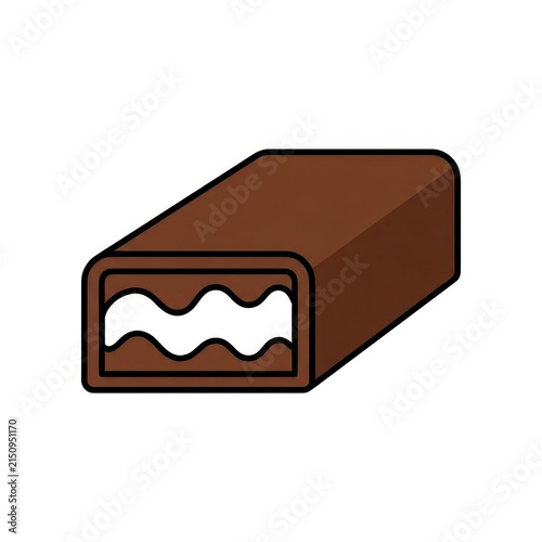 Chocolate bar with cream filling