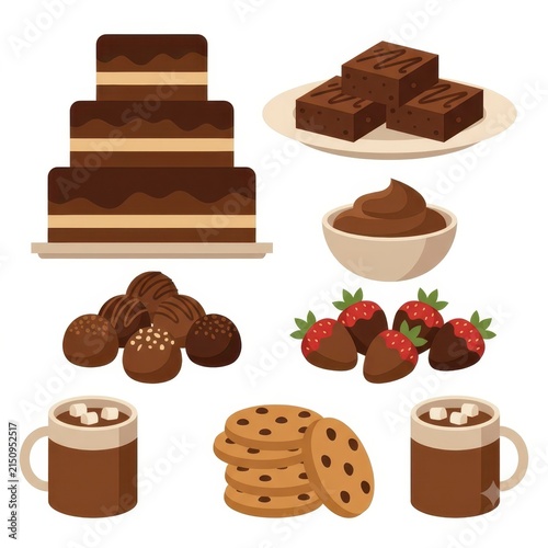 Assortment of delicious chocolate treats