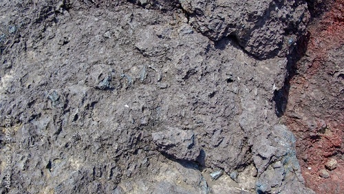 Canvastavla 伊豆大島のトウシキ海岸のゴツゴツとした溶岩テクスチャ