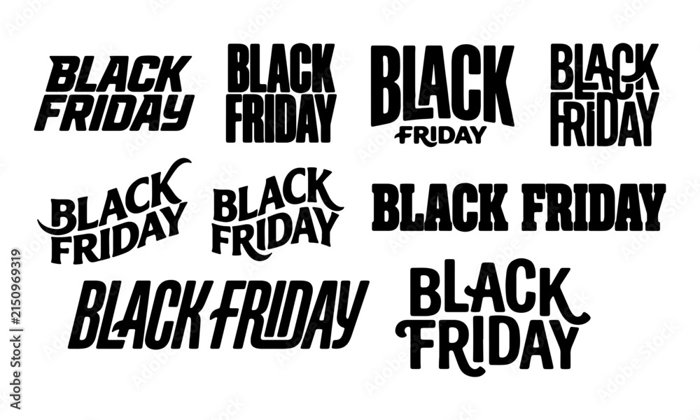 Fototapeta premium Black Friday typography collection for marketing and advertising