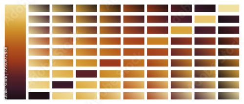 Earthy Brown and Tan Gradient Swatches, Brown Gradient color palette