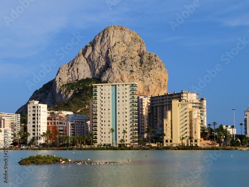 Landscape with the Ifach Peninsula in Calpe, Spain