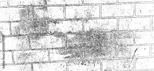 Light Grey Pencil Sketch Brick Wall Texture Background with Distressed Smudge Effect