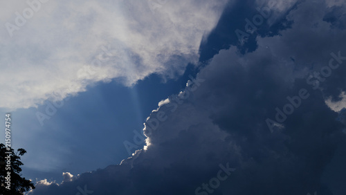 Dramatic skyline with stormy clouds before rain
