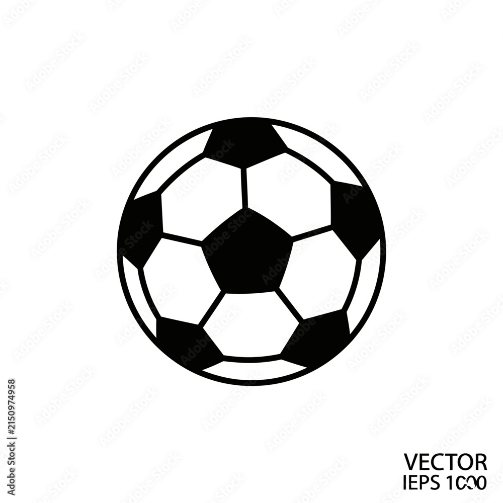 Fototapeta premium Classic Soccer Ball Icon - Isolated Vector Graphic