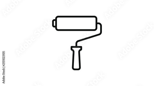 Paint Roller Outline Icon