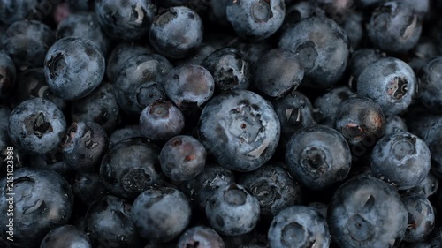 Fresh Blueberries slider view. Healthy vitamin rich snack