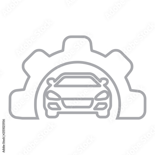 Automotive service and car repair gear icon