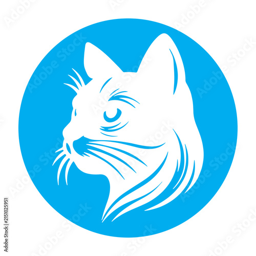 White Cat Silhouette Icon