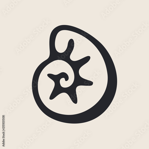 Abstract logo featuring the beautiful lines of a sea snail shell