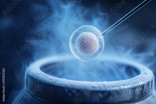Frozen oocyte vitrification in liquid nitrogen vapor
