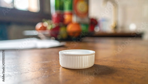 Plastic Bottle Cap on Wooden Table
