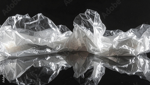 Crumpled Transparent Plastic Waste