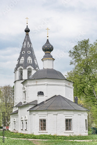 Assumption Cathedral with belfry in Ples town, Russia