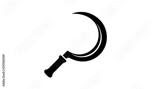 Fotografía Sickle icons in black silhouette style