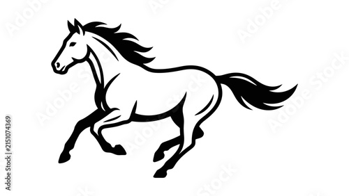 Running Horse Vector Illustration