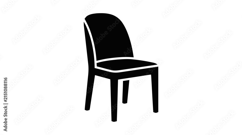 Fototapeta premium Vector illustration of modern chair icon on a transparent background