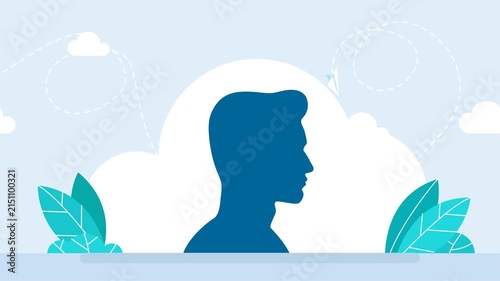 Artificial intelligence technology. Human and robot conducting discussion on public debates. A human and a robot are talking into a microphone. AI technology. Debate. 2d flat animation. Video