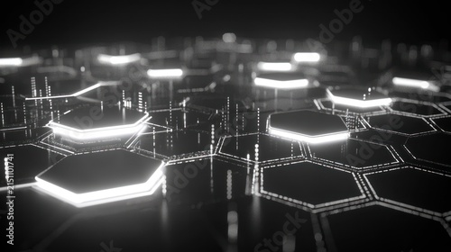 Abstract hexagonal technology background