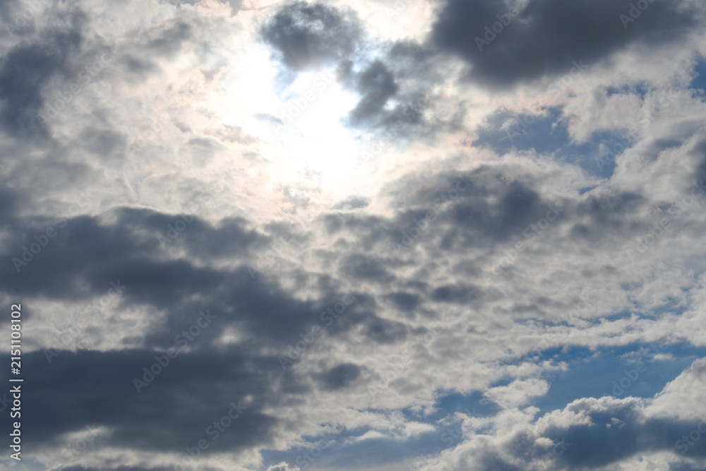 Obraz premium Summer sky with beautiful cumulus clouds
