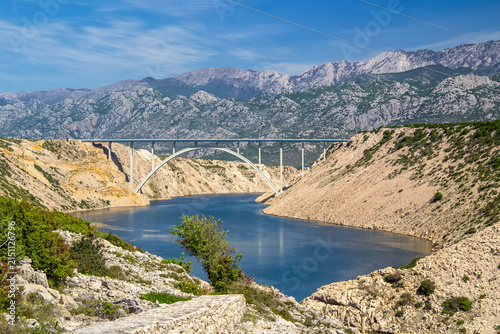 Beautiful view from Maslenica Bridge