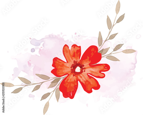 abstract floral background with flowers watercolor
