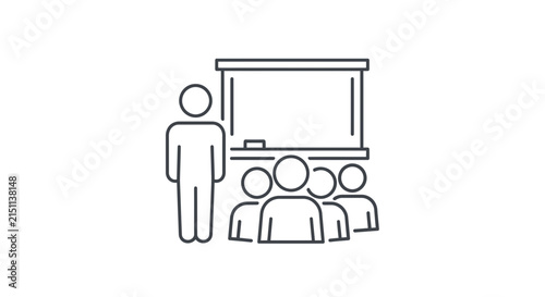 Teacher with Students in Classroom, Education Concept, Presentation, Learning