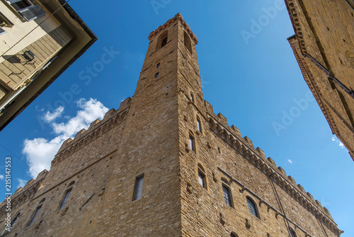 Museo Nazionale del Bargello and bell tower in florence italy