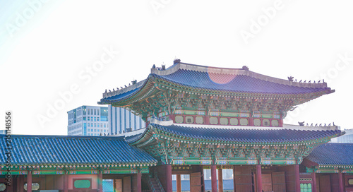 Tourists Wearing Hanbok at Changdeokgung Palace Gate
