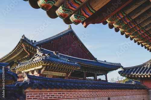 Intricate Korean Palace Roof Architecture In Seoul