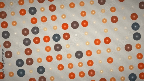 Canvastavla Warm grey background featuring orange and dark blue spherical dots