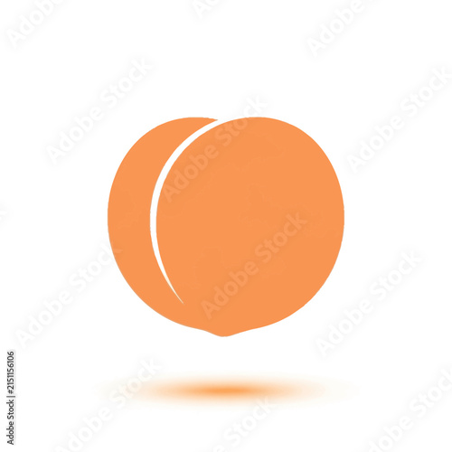 Illustration of an orange with a white highlight and shadow.
