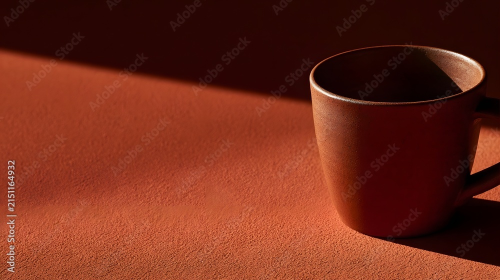 Fototapeta premium Minimalist Terracotta Cup
