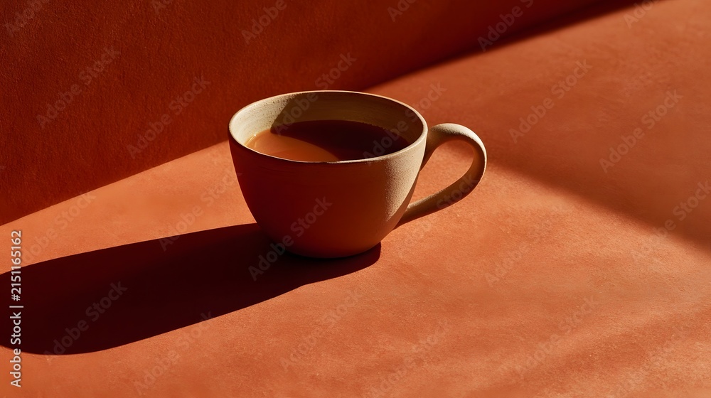Fototapeta premium Minimalist Terracotta Cup