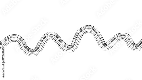 abstract black wave line on white background choppy animation video