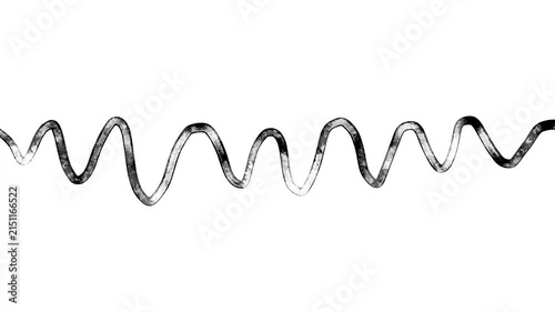 abstract black wave line on white background choppy animation video