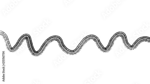 abstract black wave line on white background choppy animation video