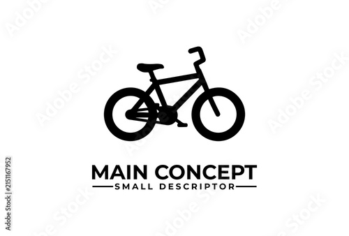 Bicycle silhouette represents a sustainable mode of transport and active urban lifestyle choice.