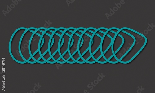Abstract Cyan Circular Line Pattern Background