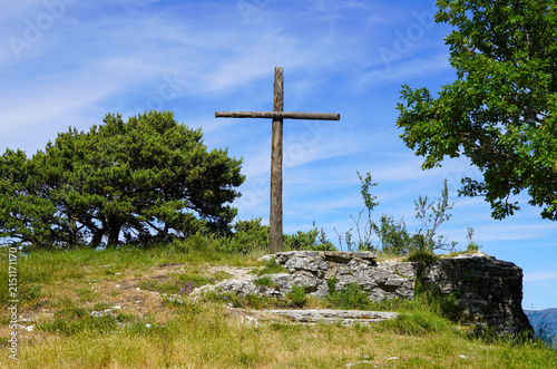 Принти на полотні Gipfelkreuz an der La chapelle de Saint-Maurice