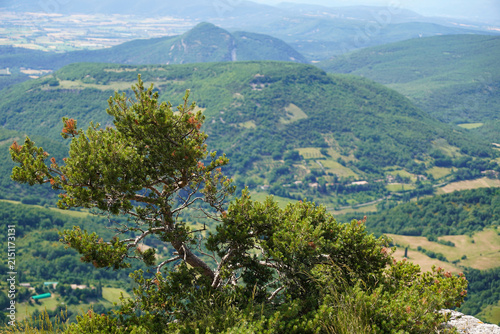 Cuadro en lienzo Wandern zur La chapelle de Saint-Maurice in Dieulefit - Ausblick ins Tal