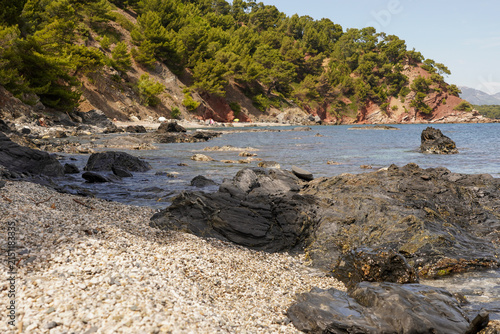 Canvastavla Plage de Fabrégas in la seyne sur mer